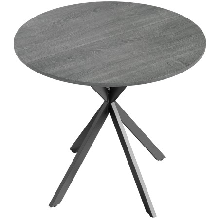 Ümmargune köögilaud, 80 cm, metallist ja puitlaastplaadist, hall
