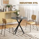 Ümmargune köögilaud, 80 cm, metallist ja puitlaastplaadist, hall