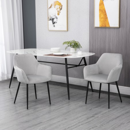 Söögitoa toolide komplekt, 54 × 57 × 80 cm, helehall