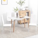 4 söögitooli komplekt, 41 × 50 × 97 cm, valge