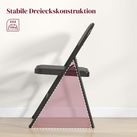 2 kokkupandava kontoritooli komplekt, kunstnahk, must