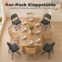 4 kokkupandava kontoritooli komplekt, kunstnahk, must