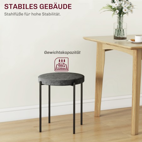 4-osaline virnastatavate köögitaburettide komplekt, kuni 100 kg, tumehall