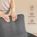 2 pööratava söögitooli komplekt käetugede, pehme polstri ja metalljalgadega, tumehall