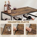 Metallist veiniriiul 30 pudelile, 59 × 30 × 88,5 cm, rustikaalne pruun