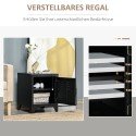 Metallist öökapp reguleeritava riiuli ja uksega, must, 50 × 40 × 47,5 cm