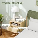 2-osaline seinale kinnitatavate öökappide komplekt, naturaalne