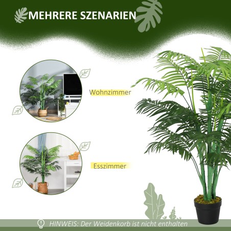 Kunstpalm potis 18 palmilehega, 125 cm