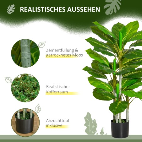 Kunstpuu 95 cm, 33 lehega, potis