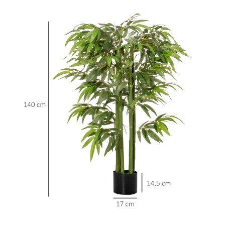 Kunstbambus potis, 780 lehte, 140 cm, roheline