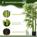 Kunstbambus potis, 780 lehte, 140 cm, roheline