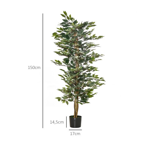 Kunstlik fikusepuu potis, 150 cm, roheline