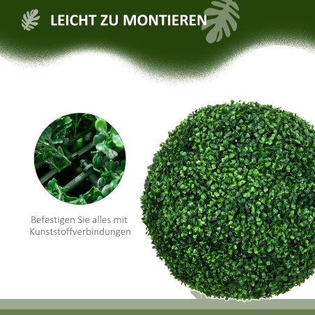 2 kunstpukspuu komplekt UV-kaitsega, roheline