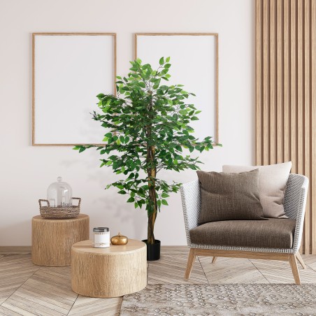 Elutruu kunstlik fikusepuu potiga, 150 cm, roheline