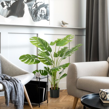 Realistlik kunstlik Monstera Deliciosa koos poti ja tsemendimullaga, 120 cm