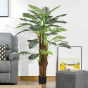 Kunstpalm realistlike okstega, 1,6 m, potiga, pruunikasroheline