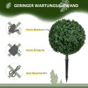 Kunstpukspuud 2 tk, realistlikud ja ilmastikukindlad, 70 cm