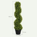 2-osaline 90 cm kunsttaimede komplekt pottides, roheline