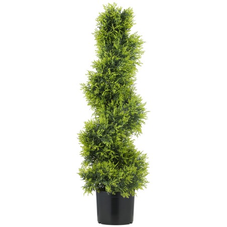 Kunstküpress 90 cm, spiraalikujuline potitaim, plast, moodne dekoratsioon