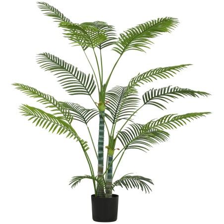 UV-kindel kunstpalm 16 plastlehe ja plastpotiga, roheline