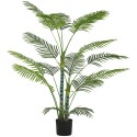 UV-kindel kunstpalm 16 plastlehe ja plastpotiga, roheline