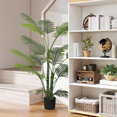 UV-kindel kunstpalm 16 plastlehe ja plastpotiga, roheline