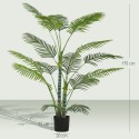UV-kindel kunstpalm 16 plastlehe ja plastpotiga, roheline