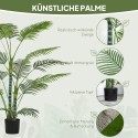 UV-kindel kunstpalm 16 plastlehe ja plastpotiga, roheline