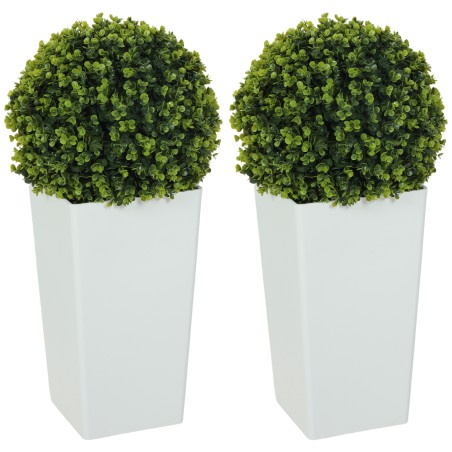 2 kunstlikku eukalüptipalli potis, UV-kaitse, 65 cm, roheline