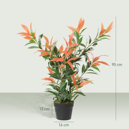 Kunstlik läikiv tuhkpuu 300 lehe ja kohandatavate okstega, 90 cm