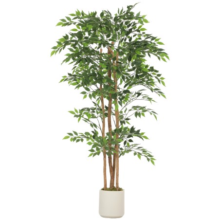 Kunstlik banjaanipuu täispuidust tüve ja potiga, 180 cm, roheline