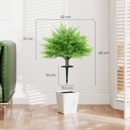 2-osaline 60 cm UV-kindlate kunstlike Bostoni sõnajalgade komplekt