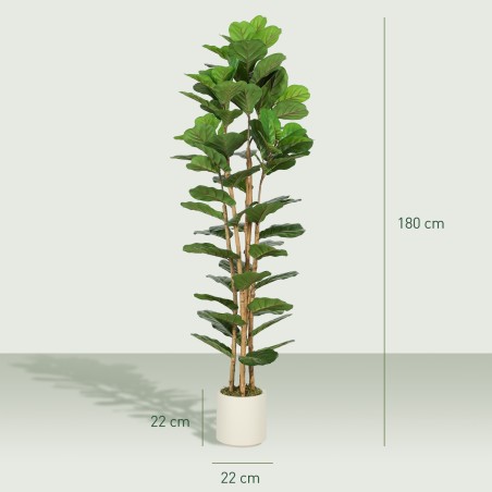 Kunstlik viigipuu 91 lehega, täispuidust tüve ja potiga, 180 cm