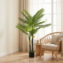 150 cm kõrgune kunstpalm 16 lehe ja potiga, roheline