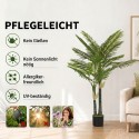 150 cm kõrgune kunstpalm 16 lehe ja potiga, roheline