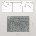 Moodne pestav elutoa vaip 150 × 80 cm, tumehall