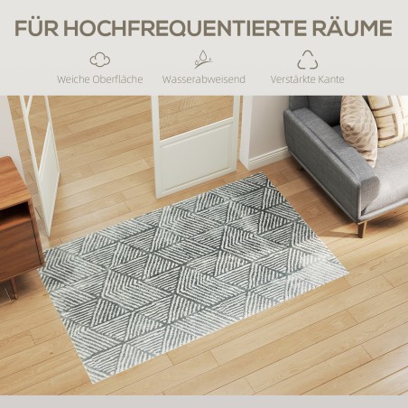 Moodne pestav elutoa vaip 150 × 80 cm, tumehall