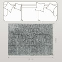 Moodne pestav elutoa vaip 150 × 80 cm, tumehall