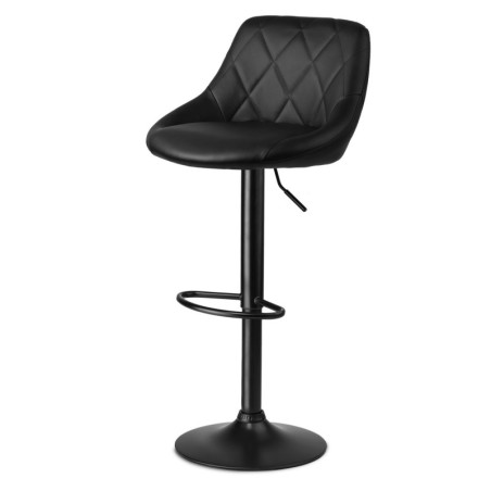 Baaritool seljatoega, must, musta jalaga | FreshDesign.ee