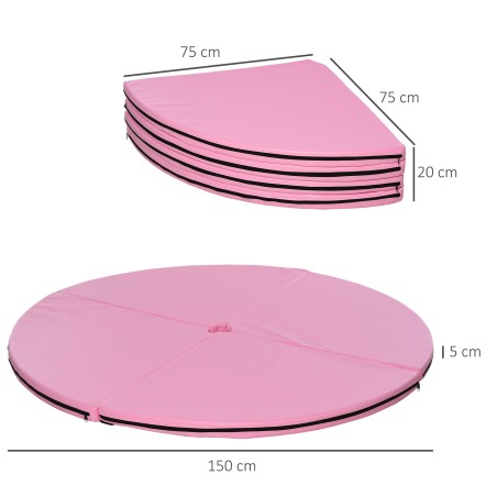 Ümmargune 5 cm paksune plastikmatt postitantsuks, roosa