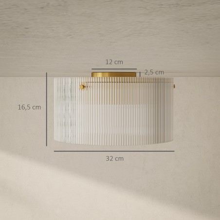 Metallist akrüülvarjuga laelamp, halogeen- ja LED-pirnidele
