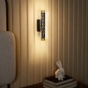 Timmitav metallist LED-seinavalgusti restdisainiga, must