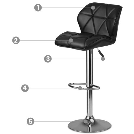 Baaritool seljatoega, Castle Black | FreshDesign.ee