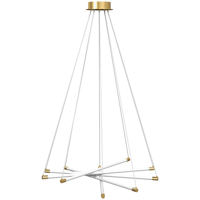 LED-laevalgusti 50 W, 5 reguleeritava valgustoruga, kuldne-valge