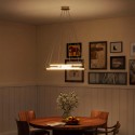 LED-laevalgusti 50 W, 5 reguleeritava valgustoruga, kuldne-valge