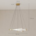 LED-laevalgusti 50 W, 5 reguleeritava valgustoruga, kuldne-valge