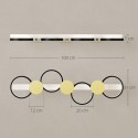 LED-laevalgusti 38 W, puldiga, 3000–6500 K, must-kuldne