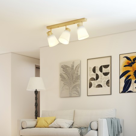 LED-laevalgusti 40 W, 3 E27 sokli ja reguleeritavate valgustipeadega