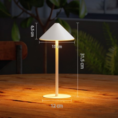 Laetav LED-laualamp USB-kaabli ja puutelülitiga, valge