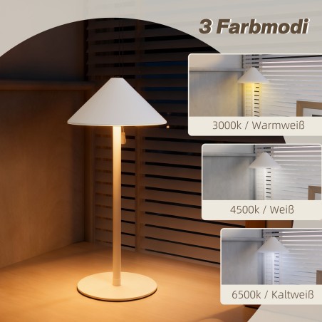 Laetav LED-laualamp USB-kaabli ja puutelülitiga, valge